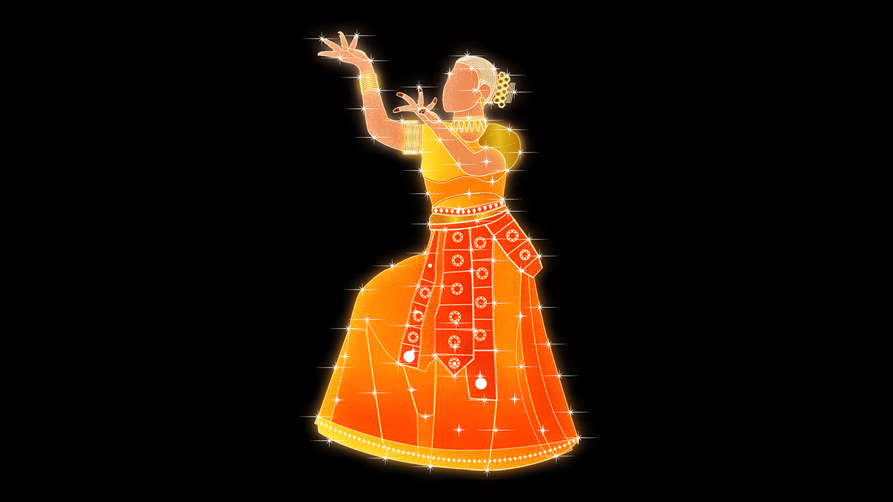 Illuminated Dance Pose