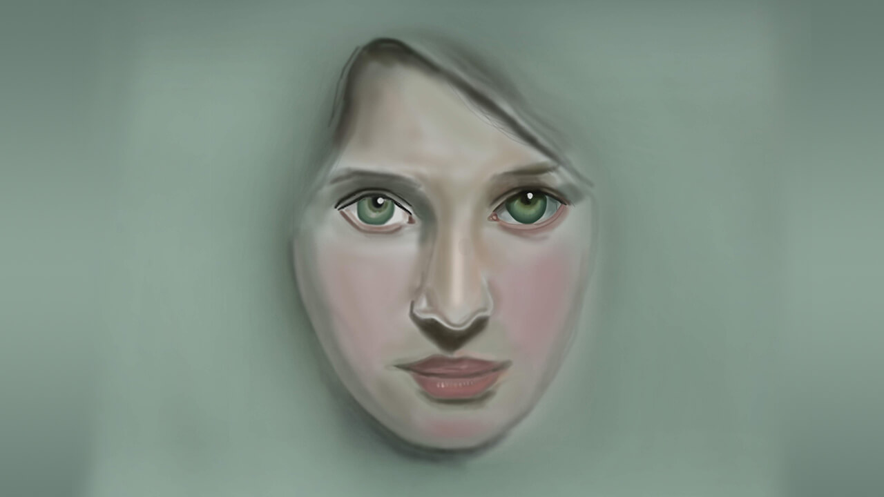 Digital Painting of a female face