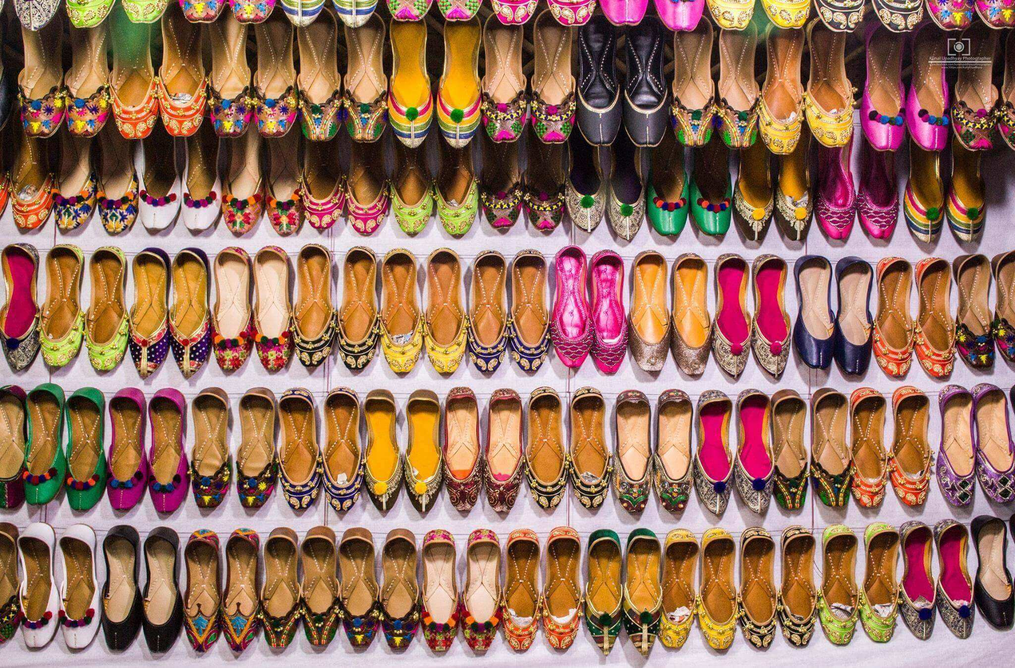 Color-Contrast Footwear Photography